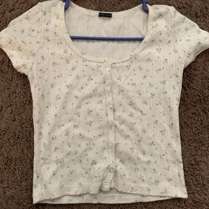 brandy melville floral zelly top